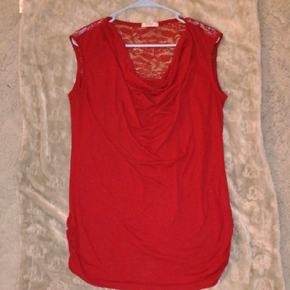 Women's Red Sleeveless Top